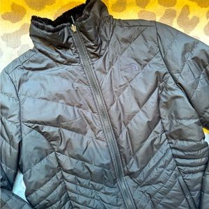 Women’s Northface Mossbud Insulated Reversible Jacket Black Sz L